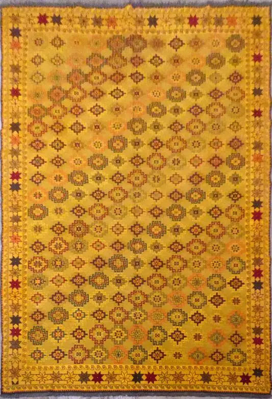 One Of The Kind Afghani Khotan Rug 9'4" x 7'1"